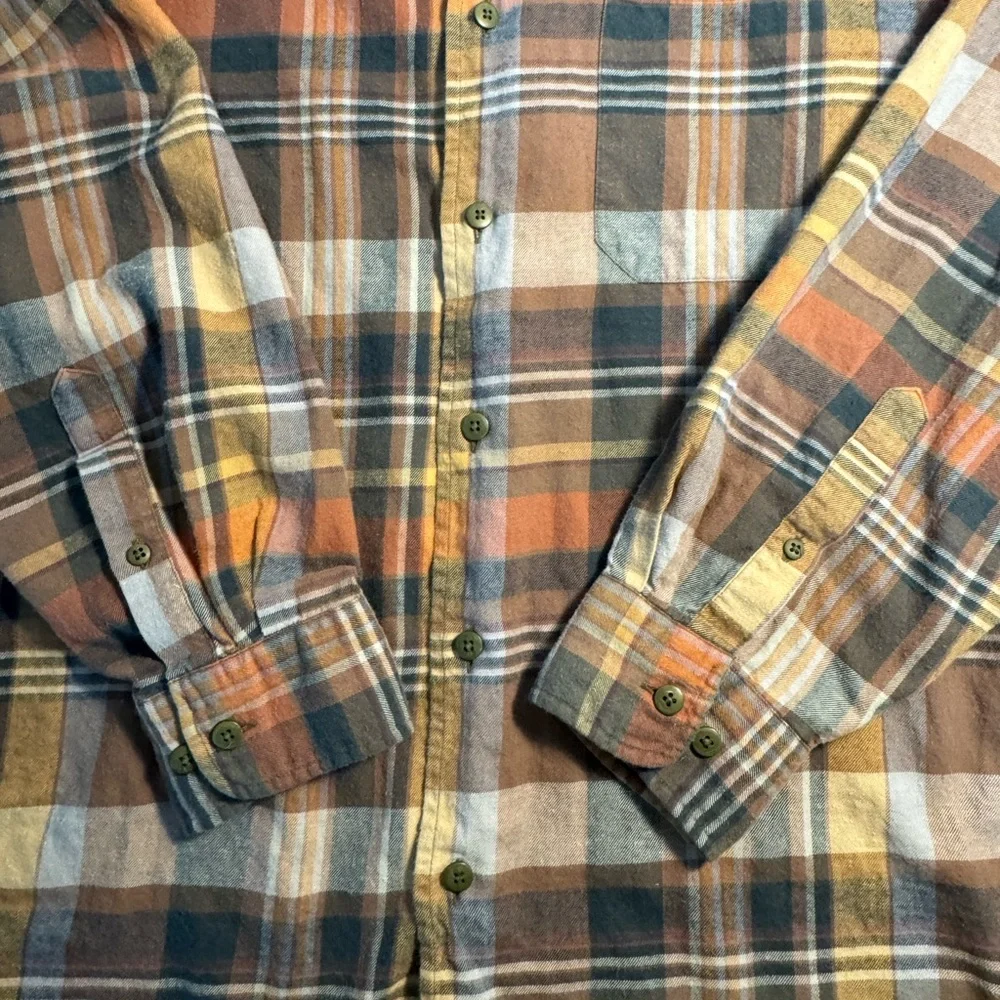 Vintage Banana Republic Safari & Travel Brown Flannel Shirt Size L Hong Kong